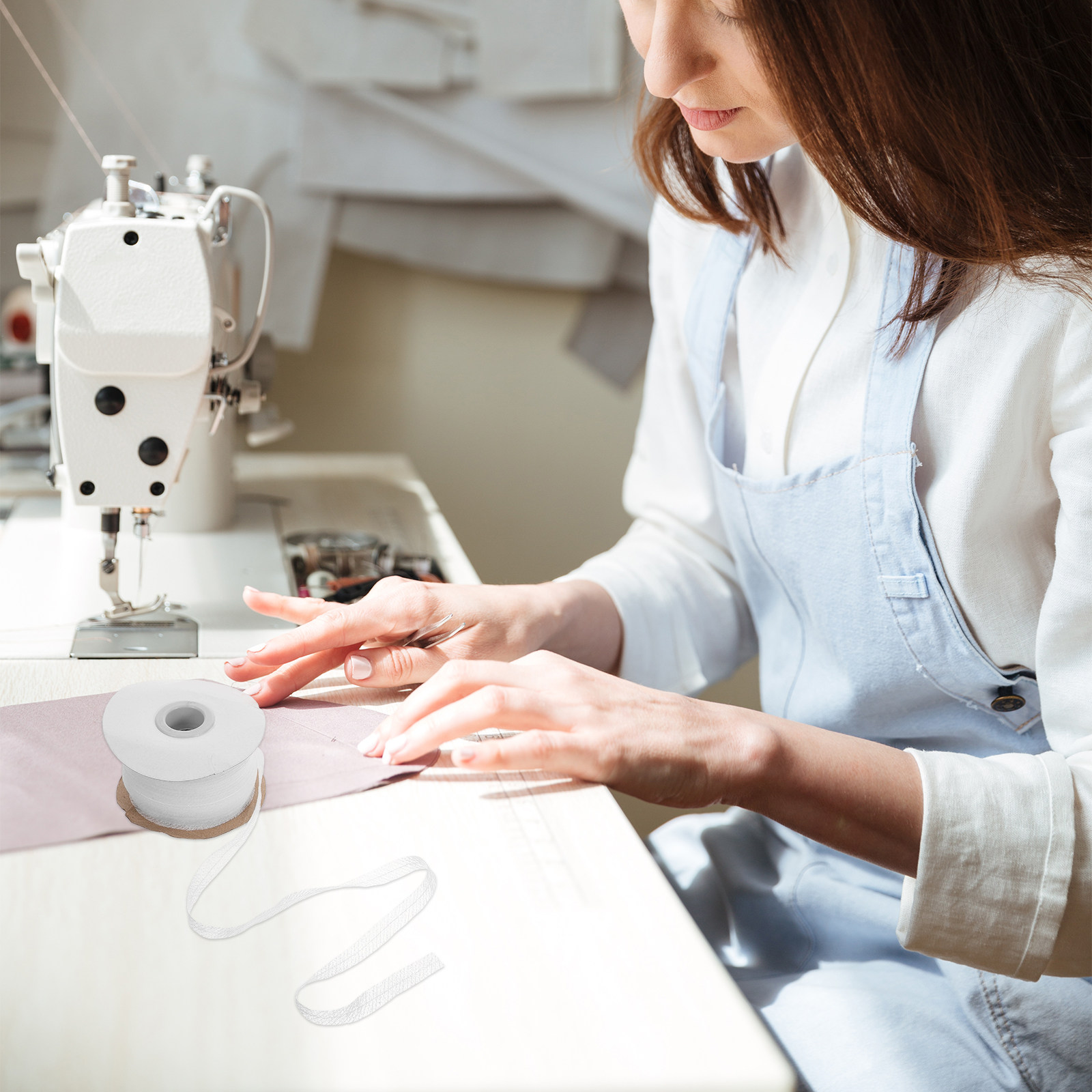 Interfacing Iron On - ผ้าซับในแบบรีดติดสำเร็จรูปชนิดไม่ถักทอสำหรับงานตัดเย็บเสื้อผ้า แถบซับในสำหรับงานเย็บที่ต้องการความรวดเร็ว