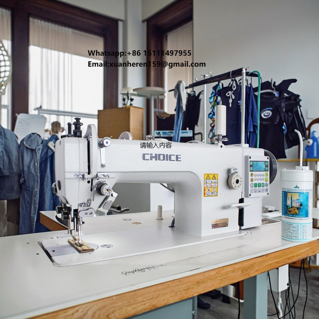 Sewing Industry - จักรเย็บผ้าอุตสาหกรรมความเร็วสูง Golden Choice GC-0303-D4 แบบสองเข็มเย็บล็อคสติทช์ อัตโนมัติ