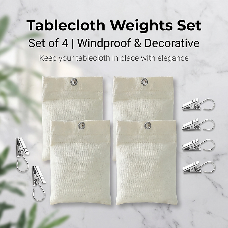 Fabric Weight Set - ลดราคา! ชุดหนีบผ้าปูโต๊ะ 4 ชิ้น หนัก ทนทาน