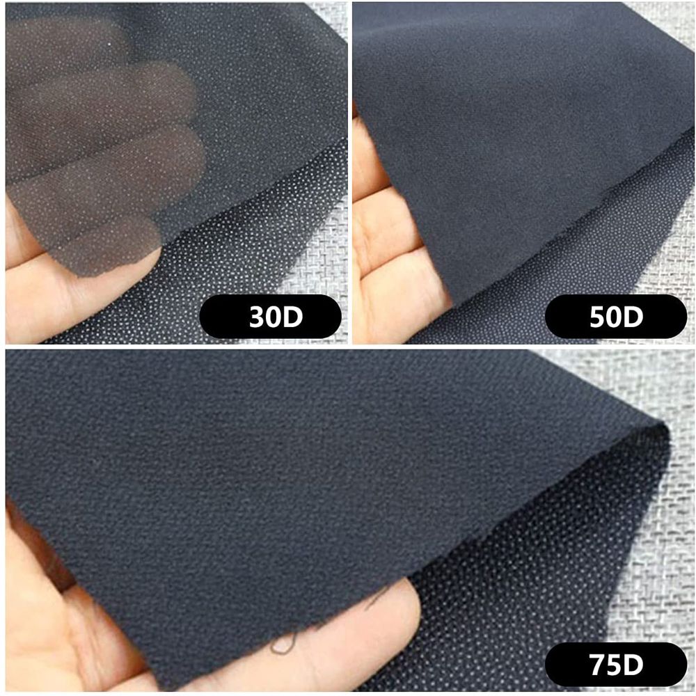 Interfacing Iron On - ผ้าโพลีเอสเตอร์30D/50D /75D เส้นใยโพลีเอสเตอร์อุปกรณ์ตัดเย็บเสื้อผ้ากาวด้านเดียวน้ำหนักเบาหลอมได้