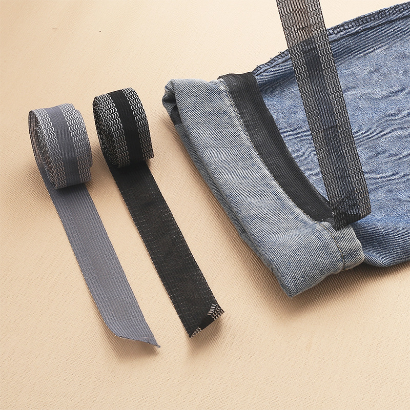 Interfacing Iron On - 1-5M ขอบกางเกงแบบรีด-ออนเฮ็มเทปกาวในตัวกางเกงขาสำหรับซ่อมแซมและตัดขอบเครื่องมือให้สั้นลงเสื้อผ้าเย็บขอบด้วยเตารีดแบบ DIY