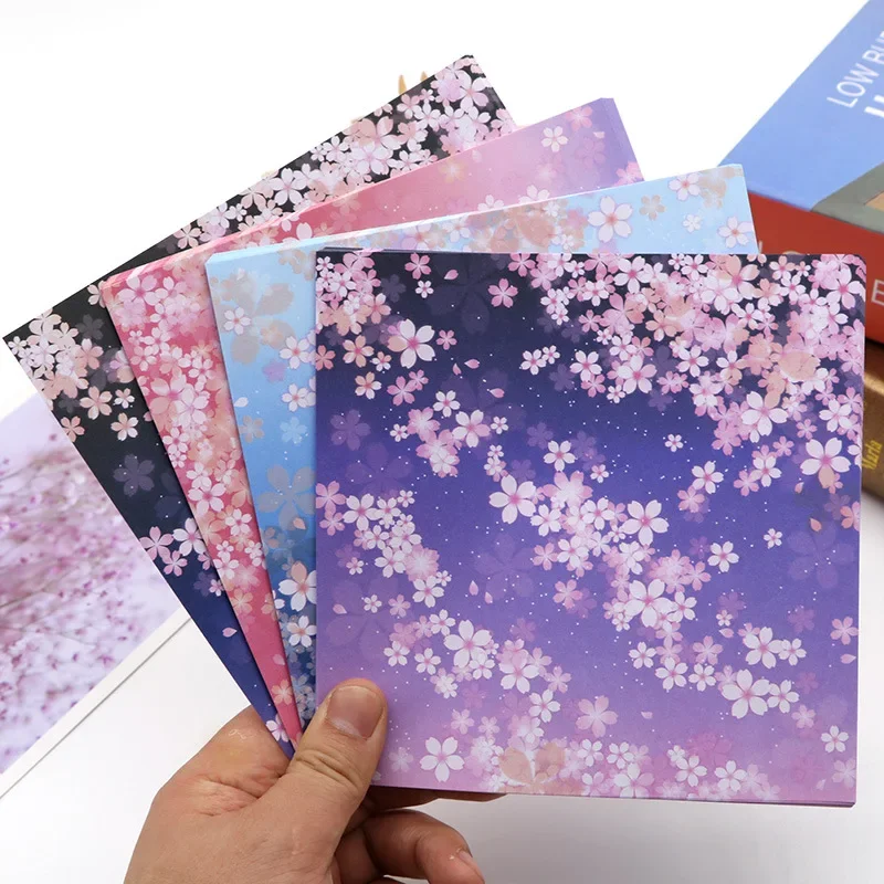 Pattern Tissue Paper - 60 ชิ้นดอกไม้ญี่ปุ่น Origami เด็กทําด้วยมือวัสดุ DIY Scrapbooking