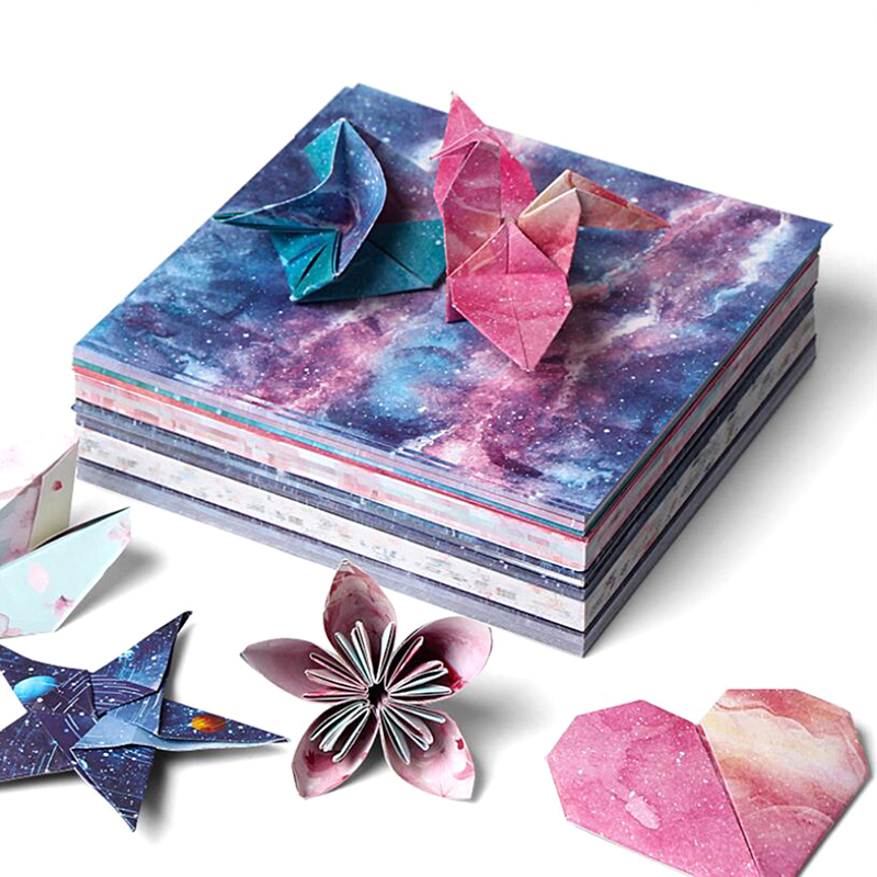 Pattern Tissue Paper - 60/65 ชิ้น Space Star ดอกไม้ Origami