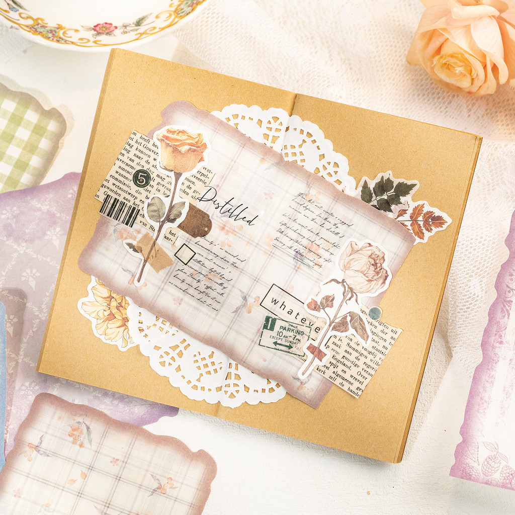 กระดาษสมุดภาพวินเทจ 30 แผ่น อุ - Pattern Tissue Paper บทวิจารณ์และราคา